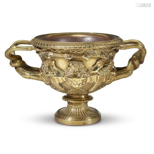 AN ITALIAN NEOCLASSICAL COPPER-LINED GILT-BRASS JARDINIÈRE