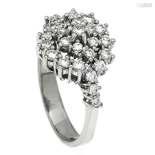 Brillant-Ring WG 585/000 mit Brillanten, zus. 0,70 ct