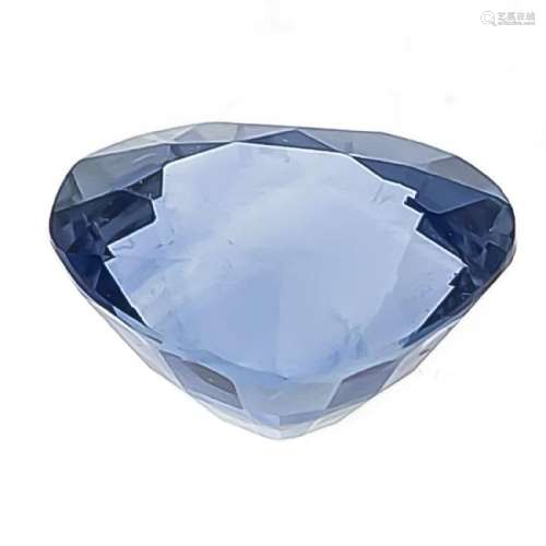 Saphir-Herz 1,76 ct, helleres Blau, transparent, 6,13 x