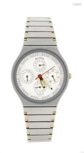 Bulova Uhr, Quarz, bicolor, mit Metallband und