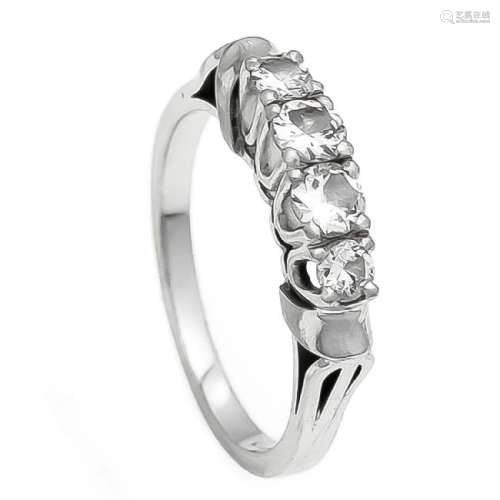 Brillant-Ring WG 750/000 mit 4 Brillanten, zus. 0,60 ct