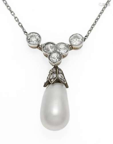 Akoya-Brillant-Diamant-Collier Platin und GG 585/000