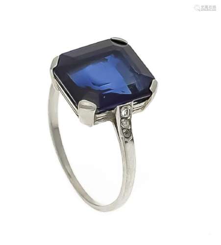 Diamantrosen-Ring WG 585/000 mit einem rechteckig fac.