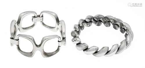 Designer-Armbänder Silber 925/000  L. 19,5 und. 19