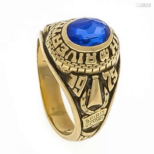 Highschool-Ring 1925 Riverton High GG 417/000 mit einem