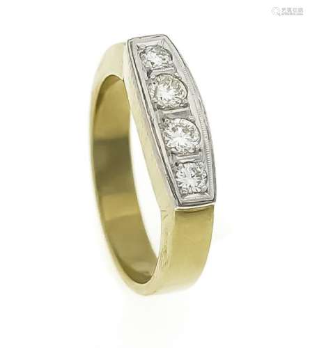 Brillant-Ring GG/WG 585/000 mit 4 Brillanten, zus. 0,20