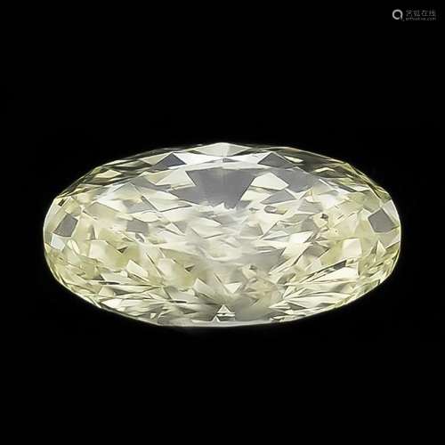 Ovaler Brillant 4,03 ct, get.Weiß (L)/VVS, 12,47 x