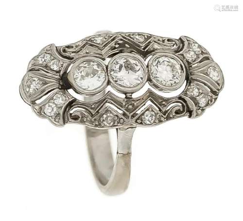 Art Déco Altschliff-Diamant-Ring WG 550/000 und