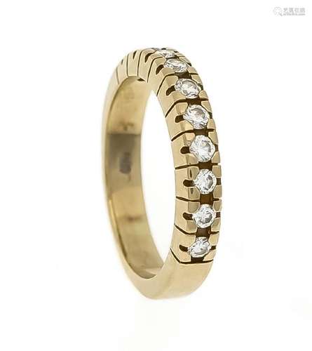 Brillant-Ring GG 585/000 mit 10 Brillanten, zus. 0,50