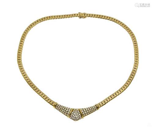 Brillant-Collier GG 750/000 mit 114 Brillanten, zus.