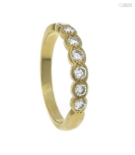 Brillant-Ring GG 750/000 mit 7 Brillanten, zus. 0,40 ct