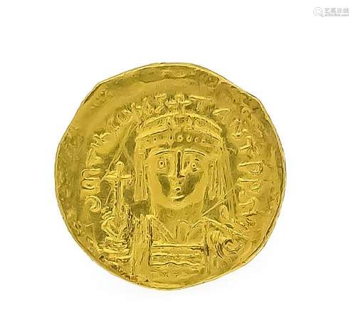 Antike Münze Gold, Byzantine Empire, Tiberius II,