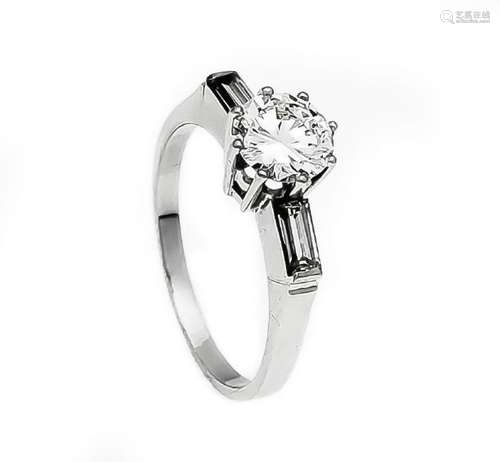 Brillant-Ring WG 750/000 mit einem Brillanten 1,08 ct