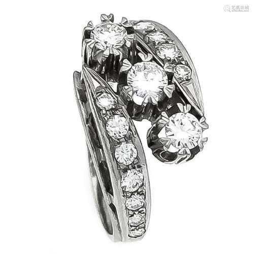 Brillant-Ring WG 585/000 mit Brillanten, zus. 1,05 ct