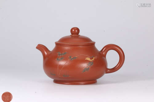 A YIXING ZISHA TEAPOT