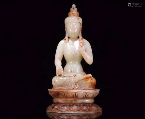 A JADE SAKYAMUNI BUDDHA