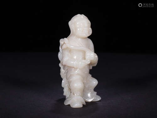 A STORY DESIGN HETIAN JADE CARVING  ORNAMENTS