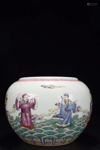 17-19TH CENTURY,  A STORY DESIGN ENAMEL BRUSH WASHER, QING DYNASTY