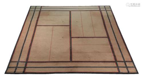 Roger Oates, a bespoke wool carpet, 1970s, brown, 334cm x 415cm