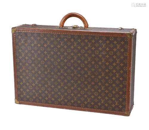 Louis Vuitton, Monogram, a coated canvas and leather hard suitcase, with leather trim, loop handle