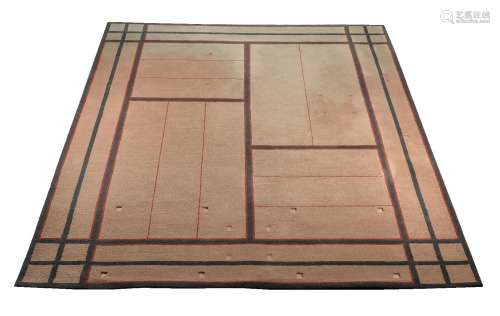Roger Oates, a bespoke wool carpet, 1970s, brown, 336cm x 416cm
