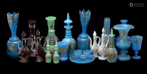 A quantity of Bohemian, Beykoz, and other glassware