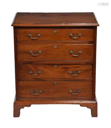 A mahogany chest of drawers