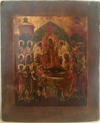 DORMITION DE LA MÈRE DE DIEU, RUSSIE, VERS 1800