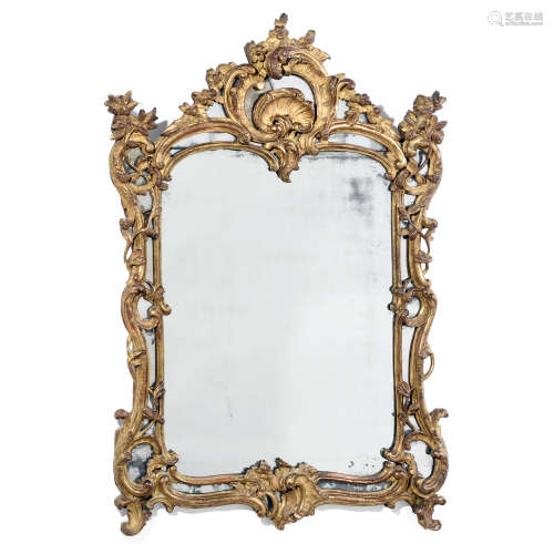 BEAU MIROIR À PARCLOSES, ÉPOQUE LOUIS XV