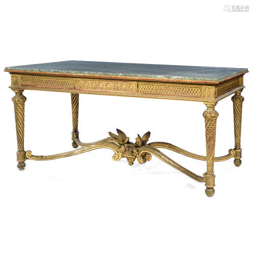 TABLE DE MILIEU AUX COLOMBES, STYLE LOUIS XVI, SECONDE MOITIÉ DU XIXeSIÈCLE