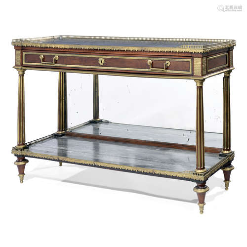 LARGE CONSOLE À RESSAUT D'ANGLES, ESTAMPILLÉE DE CHARLES ERDMAN RICHTER, ÉPOQUE LOUIS XVI, VERS 1785