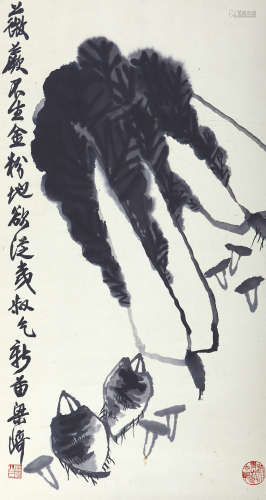 梁崎（1909-1996） 百财平安图 水墨纸本 立轴