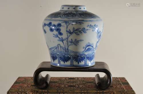 Porcelain jar. China. K'ang Hsi period (1662-1722) Ch'eng Hua Kuan type. Tien mark. 4