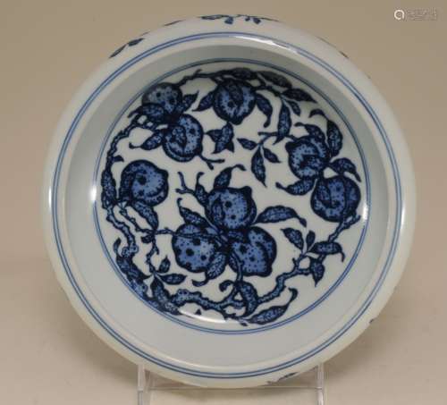 Porcelain bowl. China. 20th century. Ming style 