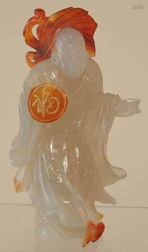 Agate carving. China. 20th century. Buddha figure. 5-1/2