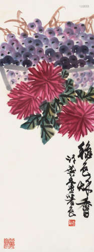 许麟庐 （1916～2011）秋色秋香 镜片 设色纸本