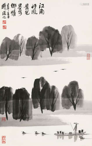 林曦明（b.1925） 壬午（2002）年作 江南好风景 立轴 水墨纸本