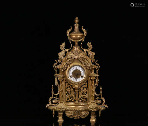 Qing Gilt-Bronze Table Clock