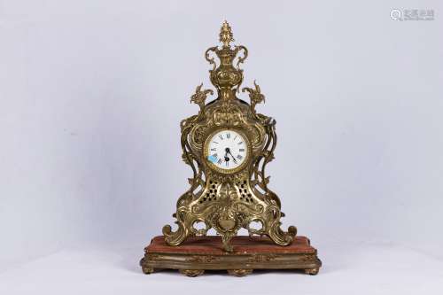 A Fine Gilt Table Clock