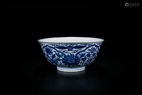 Chenghua Marked Blue And White 'Flower' Bowl