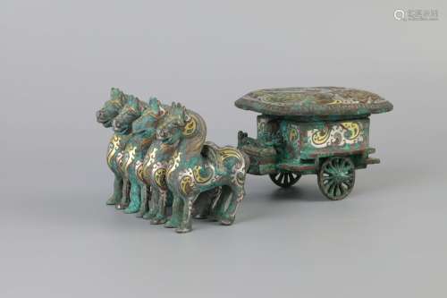 Warring States Gold And Silver Inlaid Carriage