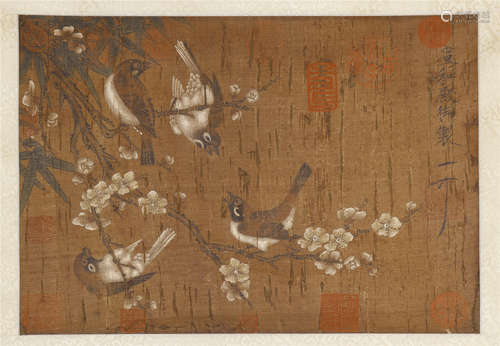 CHINESE SCROLL PAINTING OF BIRD AND FLOWER