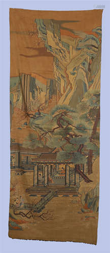 CHINESE KESI EMBROIDERY TAPESTRY OF MOUNTAIN VIEWS