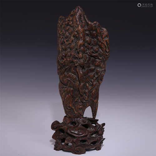 CHINESE AGALWOOD CARVED SCHOLAR'S ROCK