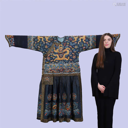 CHINESE KESI EMBROIDERY DRAGON IMPERIAL ROBE