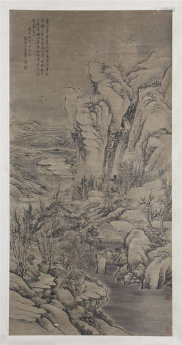 CHINESE SCROLL PAINTING OF MOUNTAIN VIEWS