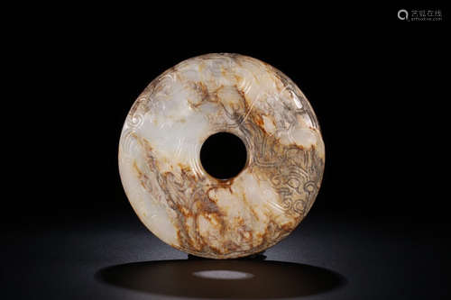 A HETIAN JADE CIRCULAR ORNAMENT