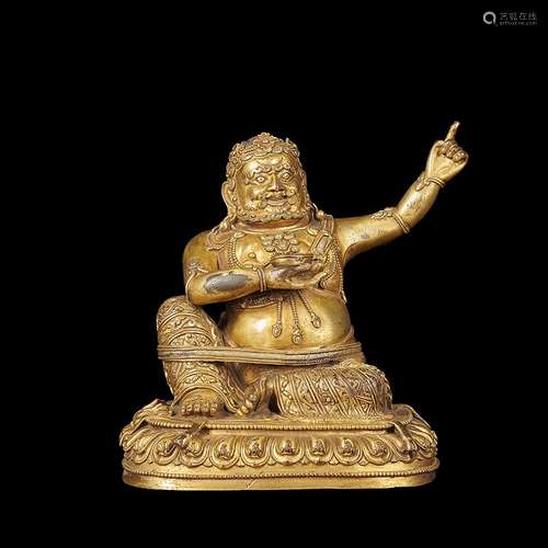 A GILT-BRONZE FIGURE OF BUDDHA