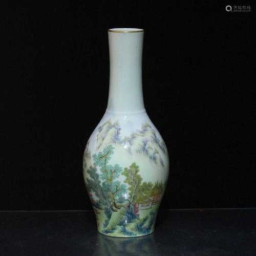 A Famille Rose Porcelain Vase