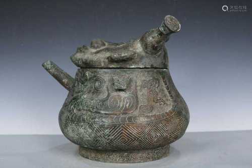 A Bronze Ritual Wine Vessel